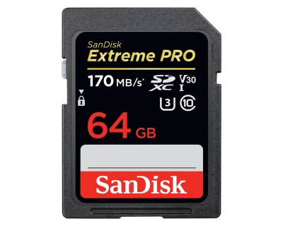 SanDisk Carte SDXC Extreme Pro UHS-I V30 64 GO